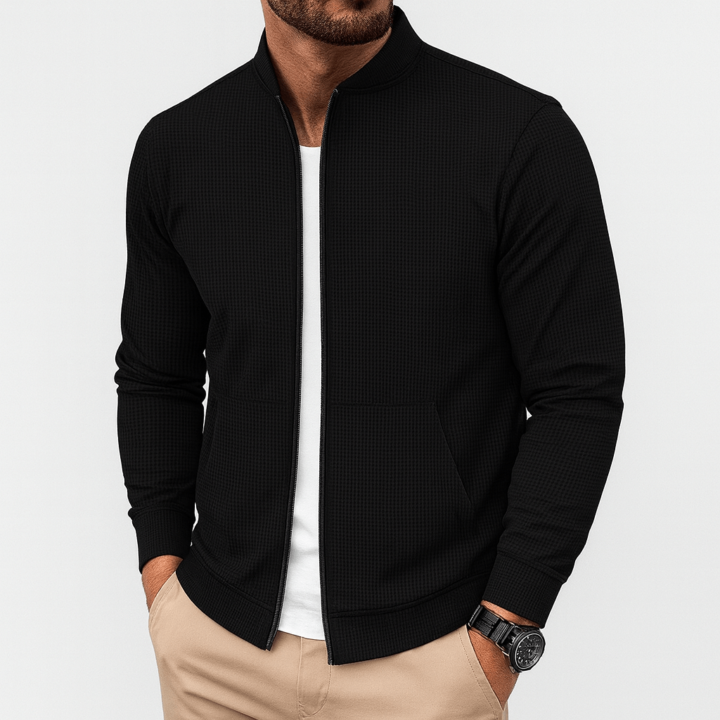 LUXEOUTFIT | Textured Zip Jacket