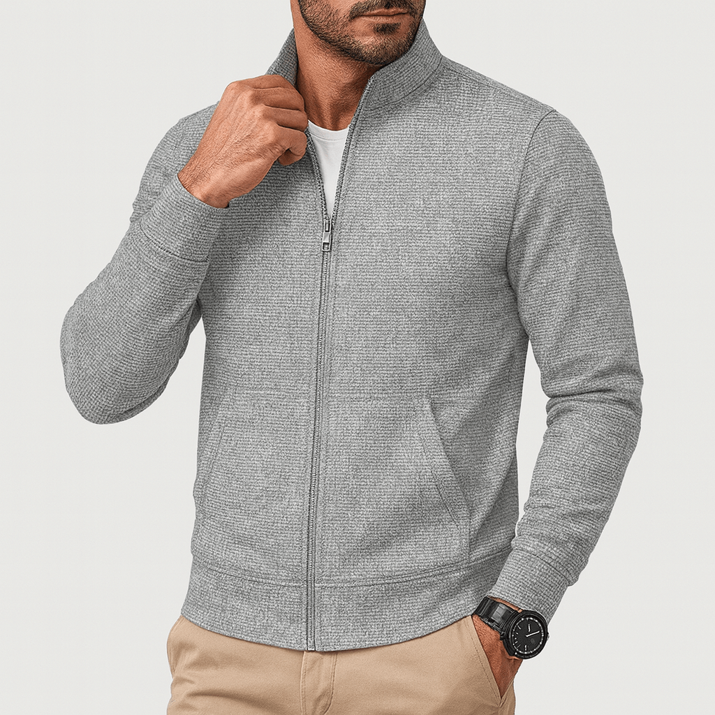LUXEOUTFIT | Textured Zip Jacket
