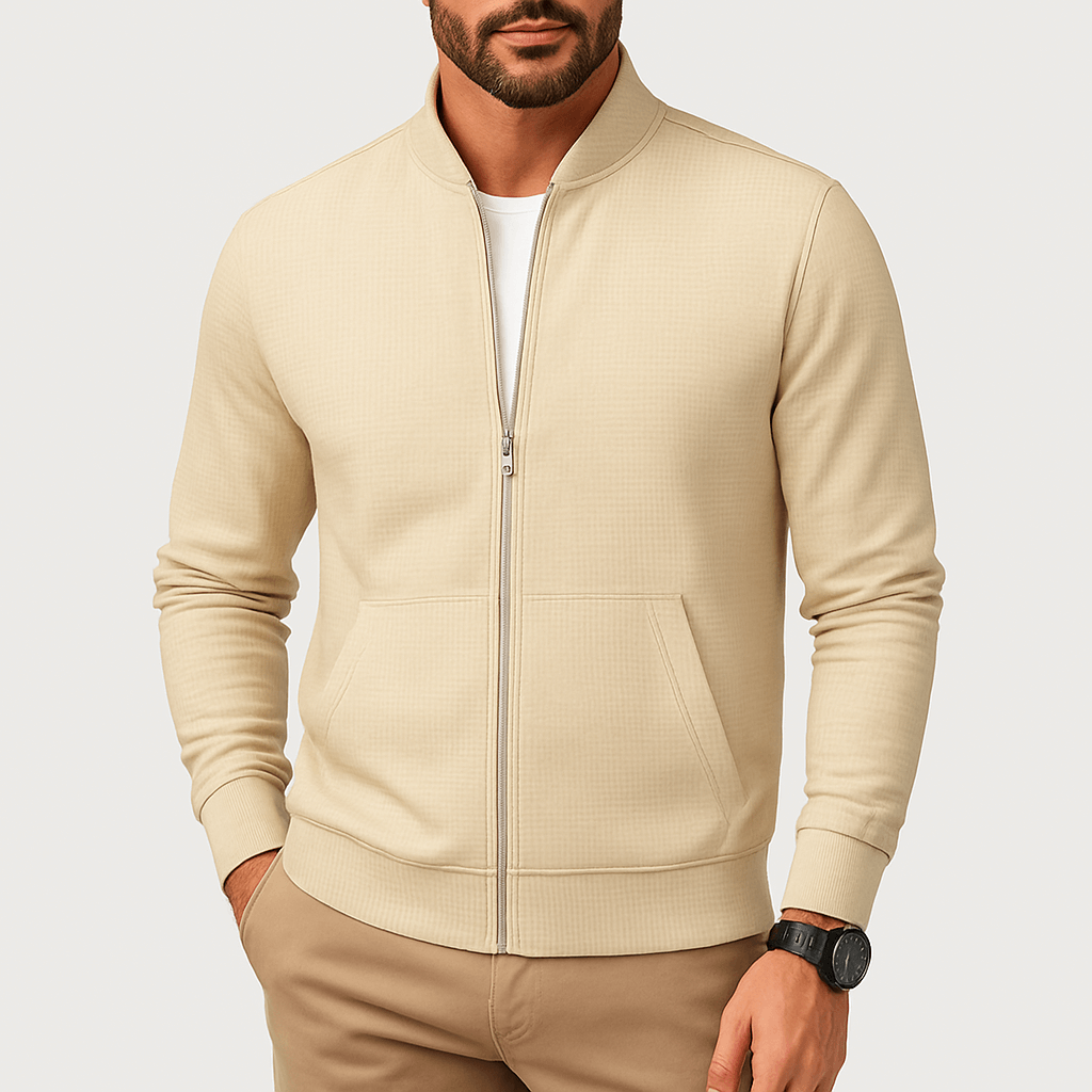 LUXEOUTFIT | Textured Zip Jacket