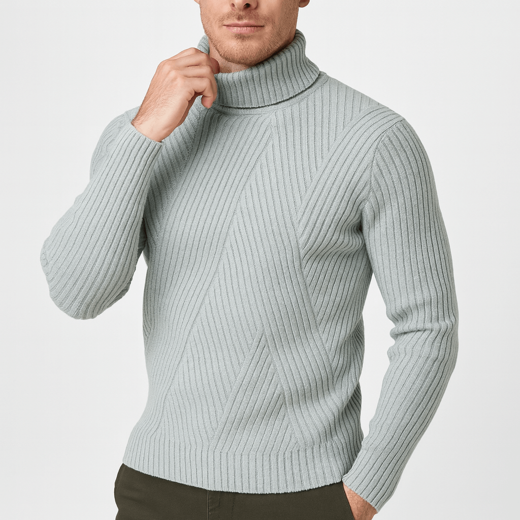 LUXEOUTFIT | Turtleneck Ribbed Sweater