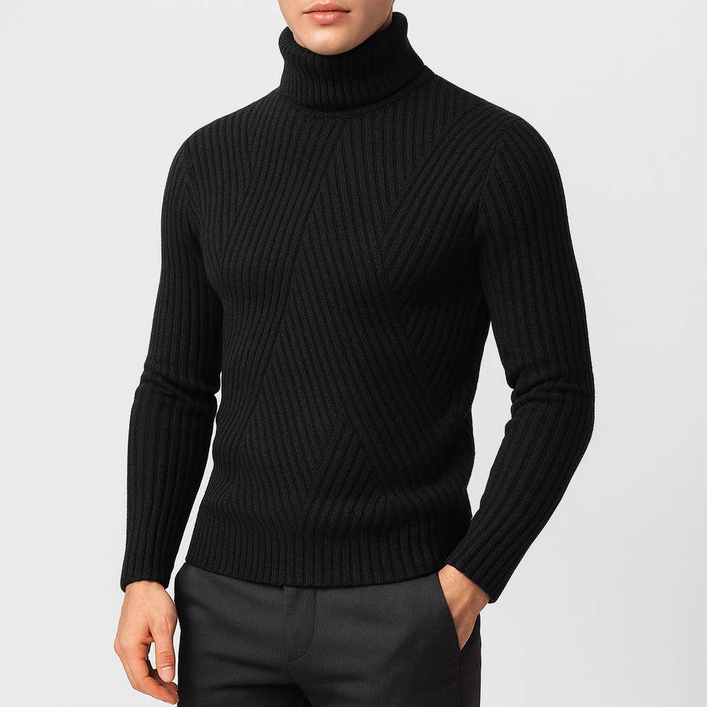 LUXEOUTFIT | Turtleneck Ribbed Sweater