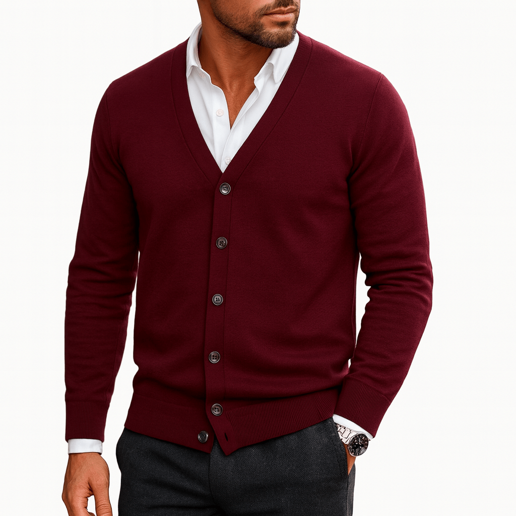 LUXEOUTFIT | V-Neck Button Cardigan