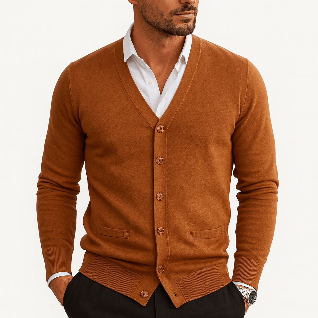 LUXEOUTFIT | V-Neck Button Cardigan
