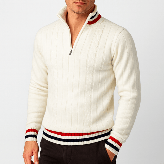 LUXEOUTFIT | Wool Zip Sweater