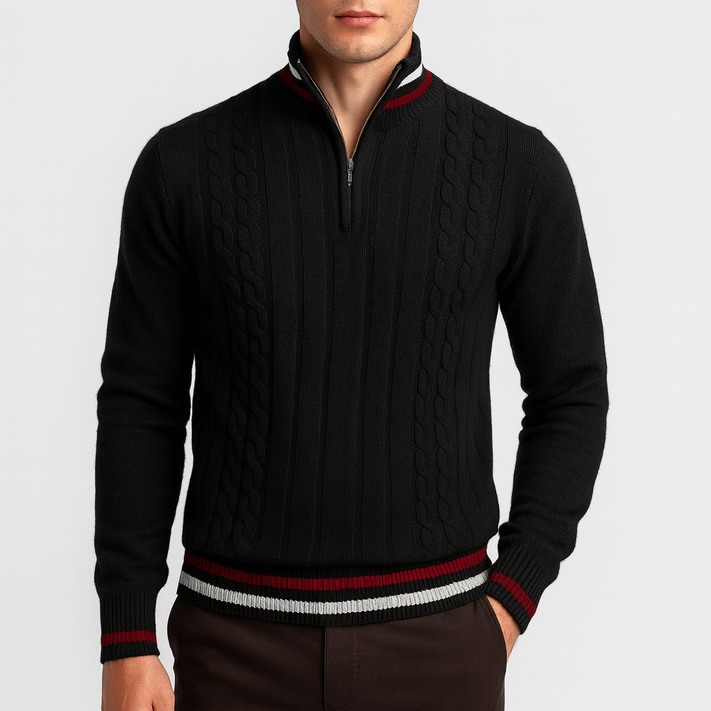 LUXEOUTFIT | Wool Zip Sweater