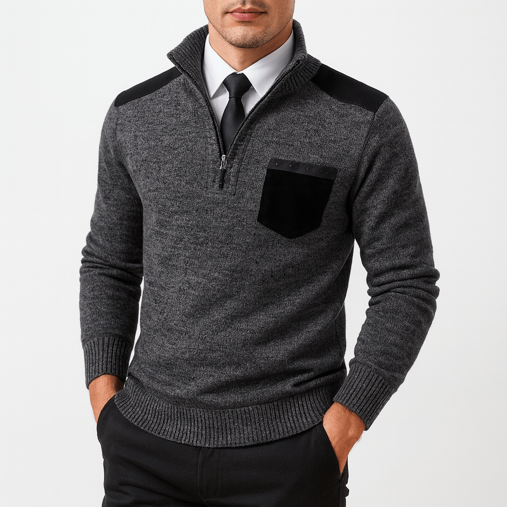 LUXEOUTFIT | Wool Zip Sweater