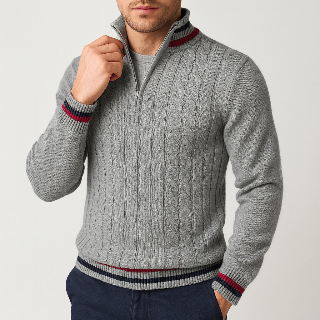 LUXEOUTFIT | Wool Zip Sweater
