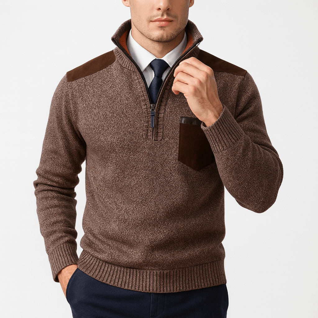 LUXEOUTFIT | Wool Zip Sweater