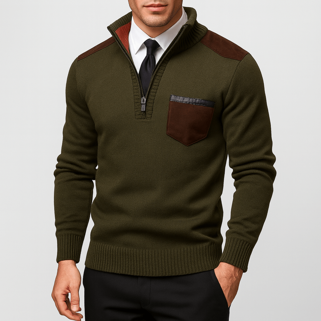LUXEOUTFIT | Wool Zip Sweater