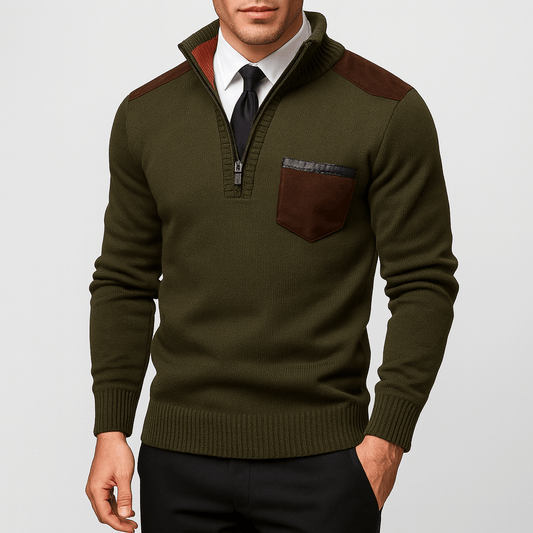 LUXEOUTFIT | Wool Zip Sweater