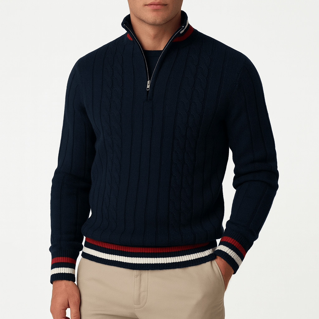 LUXEOUTFIT | Wool Zip Sweater
