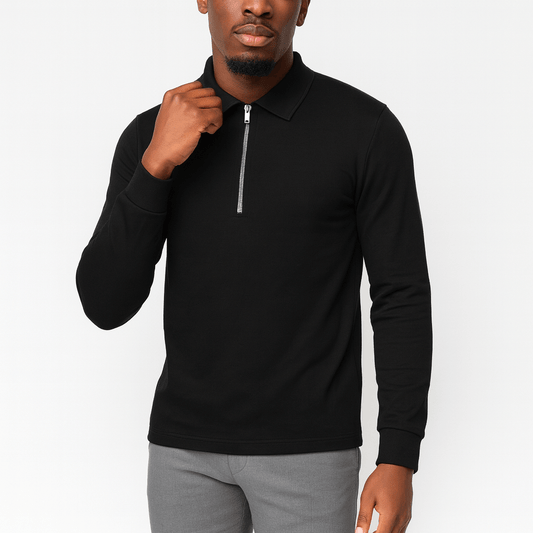 LUXEOUTFIT | Zipper Polo Sweater