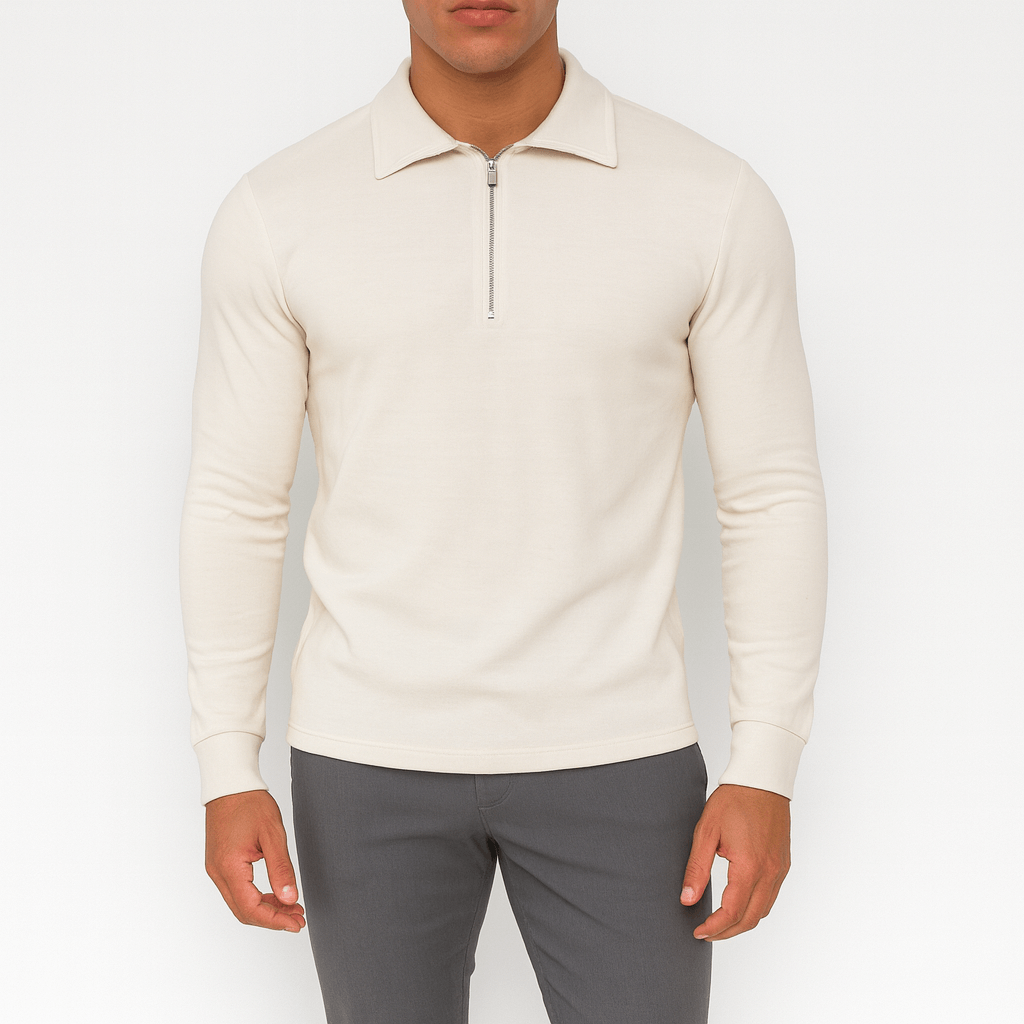 LUXEOUTFIT | Zipper Polo Sweater