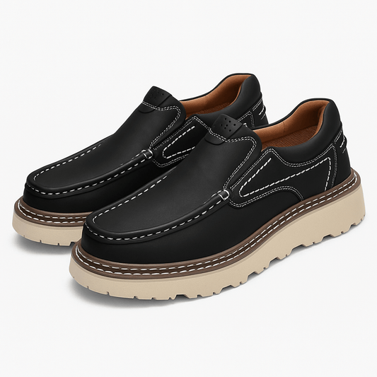 Luxeoutfit | Polished Leather Slip-On Loafers