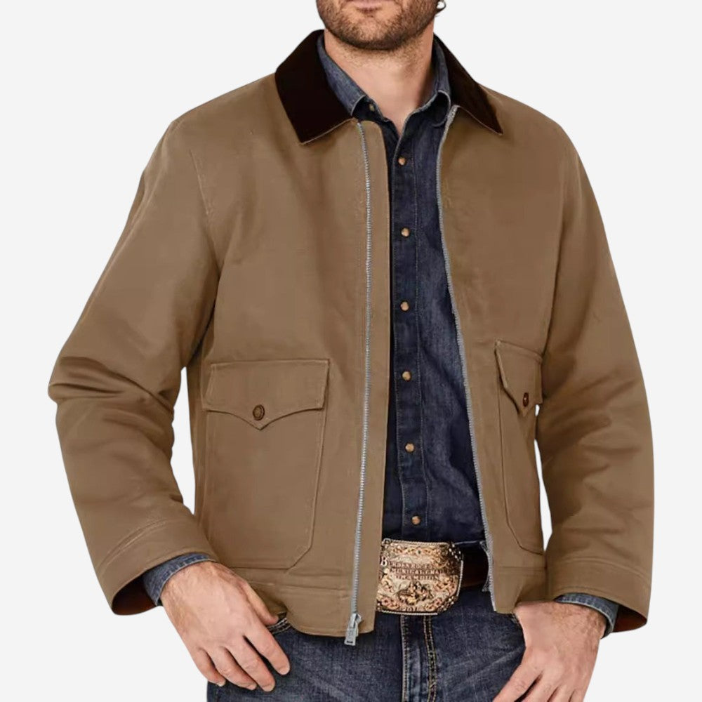 LUXEOUTFIT | Cotton Blend Zip Jacket