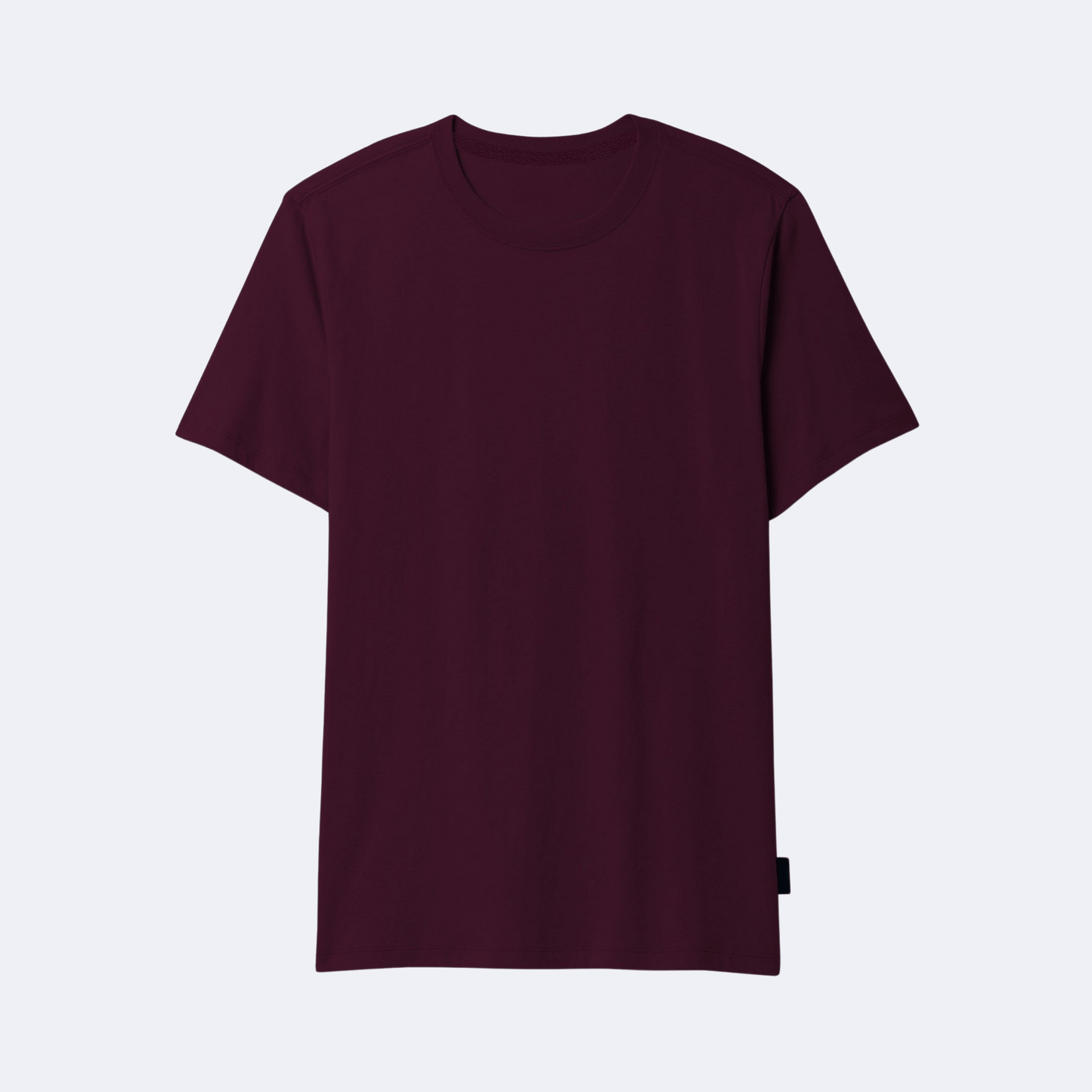 Men's Basic Maroon Cotton T-Shirt Regular Fit Short Sleeve