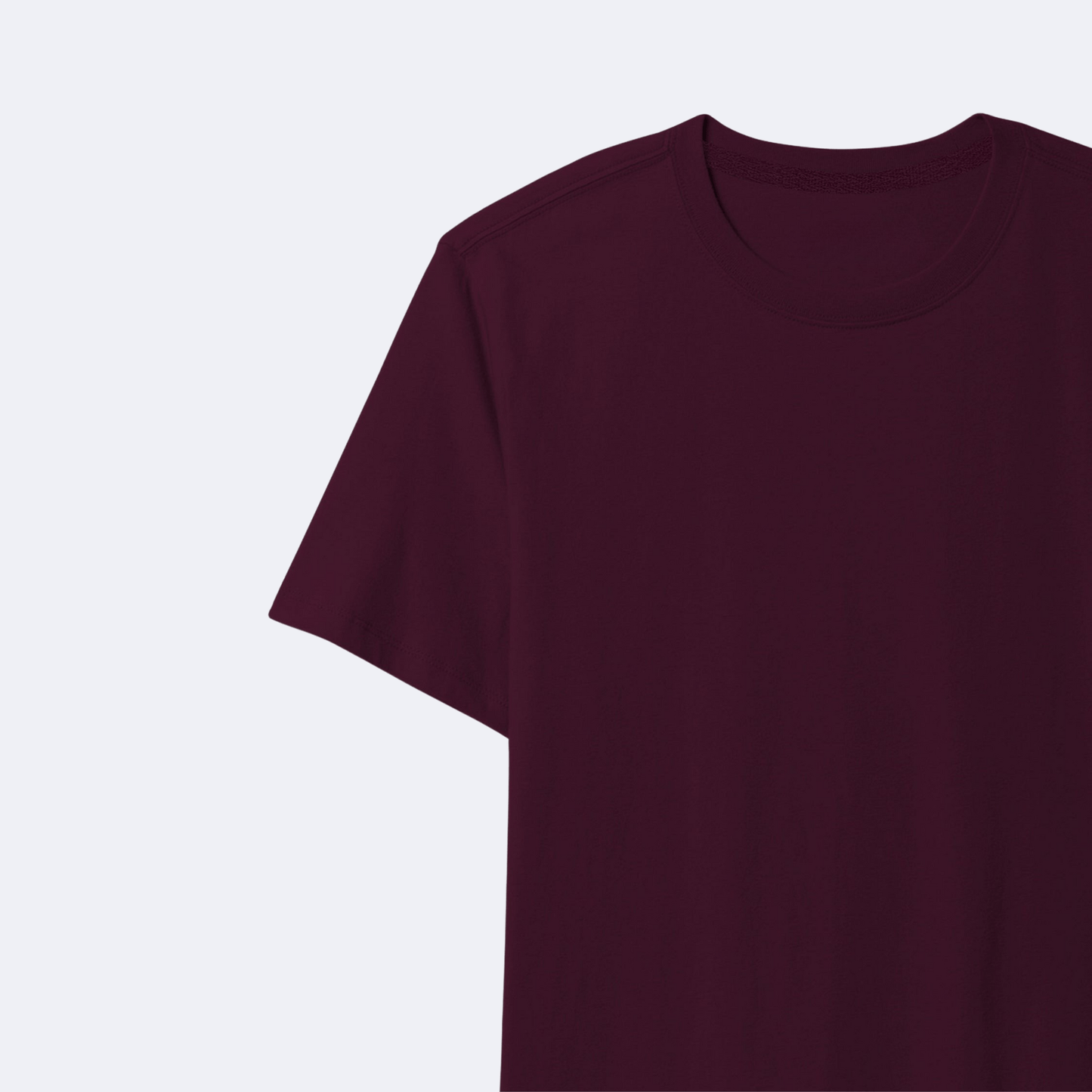Men's Basic Maroon Cotton T-Shirt Regular Fit Short Sleeve