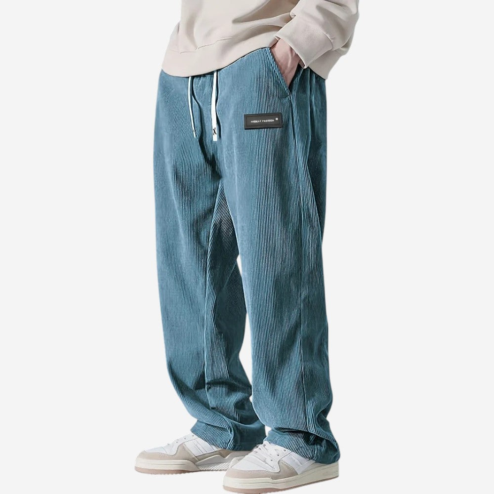 LUXEOUTFIT | Corduroy Straight Trousers