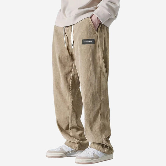 LUXEOUTFIT | Corduroy Straight Trousers